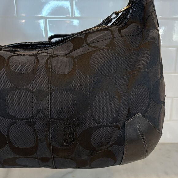 Coach Bag Purse Handbag Ergo Y2K Jacquard Signature Logo X-Large Soho Hobo - Picture 6 of 16